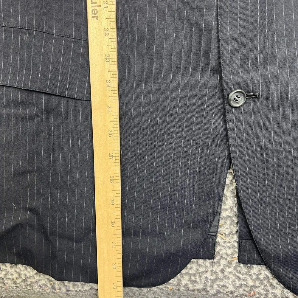 Vintage Brooks Brothers Suit Jacket Blazer Men Pinstripe Wool Blend Two Button